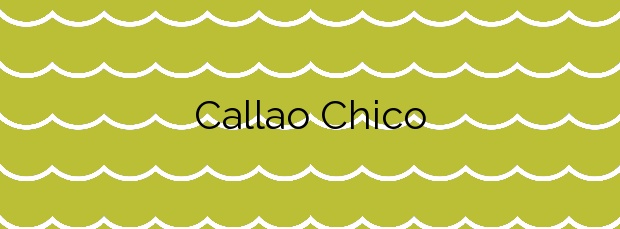 Información de la Playa Callao Chico en Guía de Isora