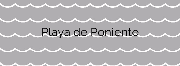 Información de la Playa de Poniente en La Línea de la Concepción